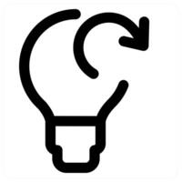 Refresh Idea and innovation in black color vector