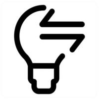 Idea Sync and idea in black color vector