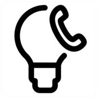 Call Idea and innovation in black color vector