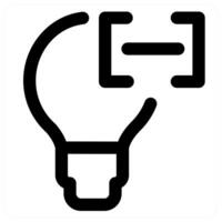 Idea and innovation iocn concept in black color vector