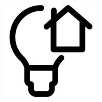 Home Idea and innovation in black color vector