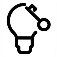 Key Idea and innovation in black color vector