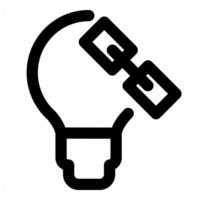 Link Idea and innovation icon in black color vector