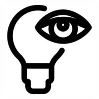 View Idea and innovation in black color vector