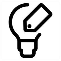 Tag Idea and innovation in black color vector