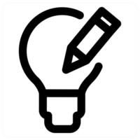 Edit Idea and innovation in black color vector