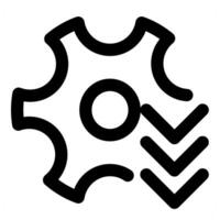 Setting and configuration icon in black color vector