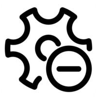 Remove Setting and configuration in black color vector