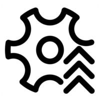 Setting and configuration icon concept in black color vector