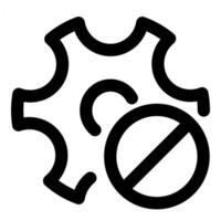 Setting Prohibited and configuration in black color vector