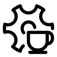 Setting and configuration concept in black color vector
