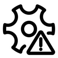 Alert Setting and configuration in black color vector