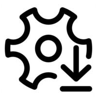 Download Setting and configuration in black color vector