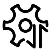 Setting Sync and configuration in black color vector