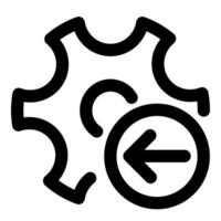 Receive Setting and configuration in black color vector