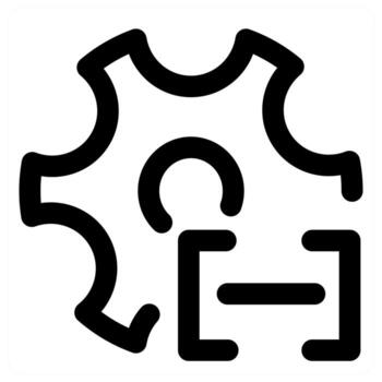 Settings and configuration in black color vector