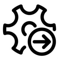 Send Setting and configuration in black color vector