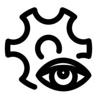 Setting Vision and configuration in black color vector