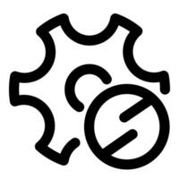 Settings Prohibited and configuration in black color vector