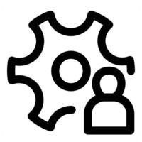 Setting and optimization icon in black color vector
