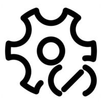 Setting and optimization concept icon in black color vector