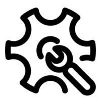 Setting and optimization icon concept in black color vector