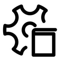 Book Setting and configuration in black color vector