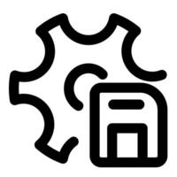 Drive Setting and configuration in black color vector