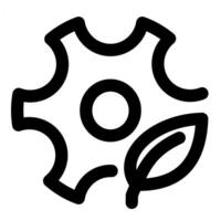 Eco Setting and configuration in black color vector