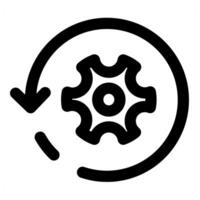 Setting and preference icon in black color vector