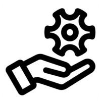 Setting and preference icon concept in black color vector