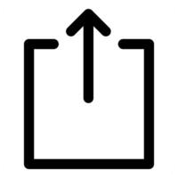 Upload and up icon concept in black color vector
