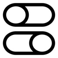 Toggle switch icon concept in black color vector