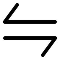 Right Left icon concept in black color vector