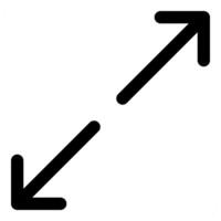 Opposite Arrow and way icon concept in black color vector