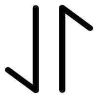 Up Down and arrow icon concept in black color vector