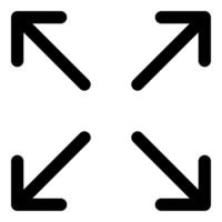 Direction and arrow icon concept in black color vector