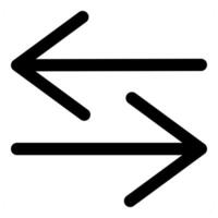 Opposite Arrows icon in black color vector