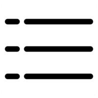Menu Bar icons in black color vector