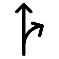 Way and path icon concept in black color vector