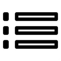 Menu Bar icons concept in black color vector