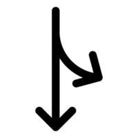Route and path icon concept in black color vector