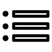 Menu Bar and navigation icon concept in black color vector