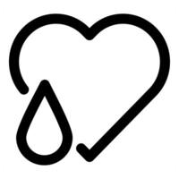 Heart and passion Icon Concept in black color vector