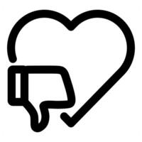 Dislike Icon Concept in black color vector