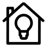 Home Idea and house in black color vector