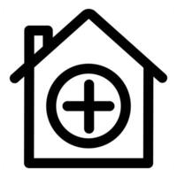 Add Home and house in black color vector