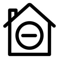 Home and house icon in black color vector
