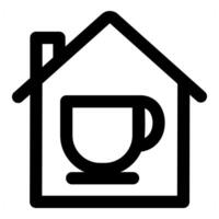 Home and house concept icon in black color vector