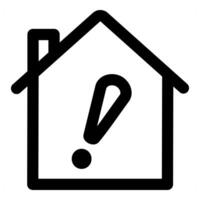 Home Info and house in black color vector